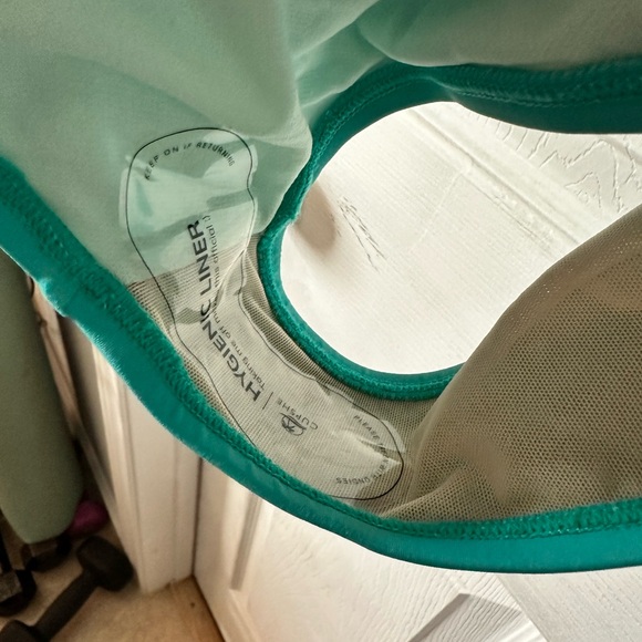 Women’s one-piece bathing suit. Turquoise CUPSHE. NWT 2x. Padded. Tie-back. - Picture 8 of 13